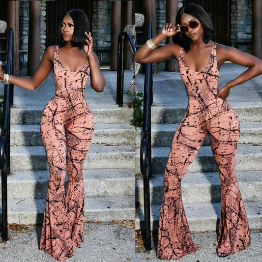 Fashion Casual Women Ladies Jumpsuit Holiday Straps Romper Summer Playsuit Beach Backless Sleeveless Jumpsuit